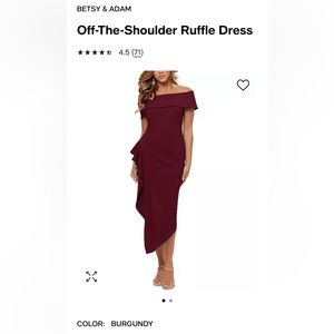 Off the shoulder Midi Ruffle Dress